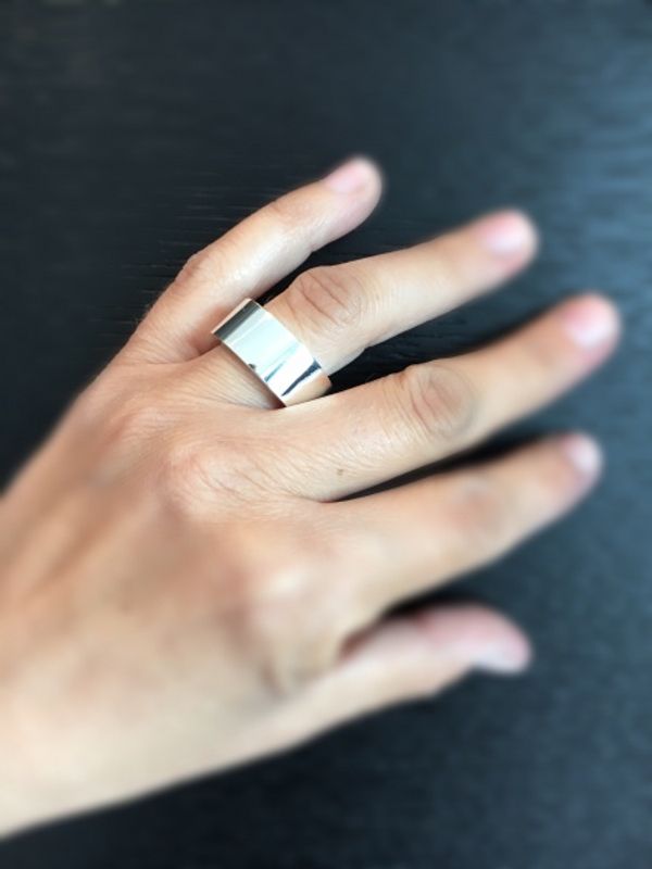 Silver statement ring