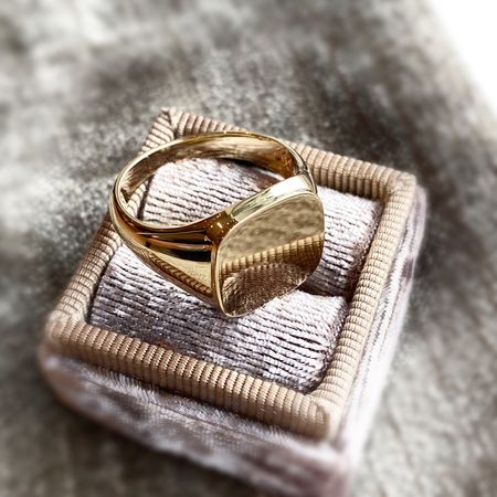 Herre gull signetring