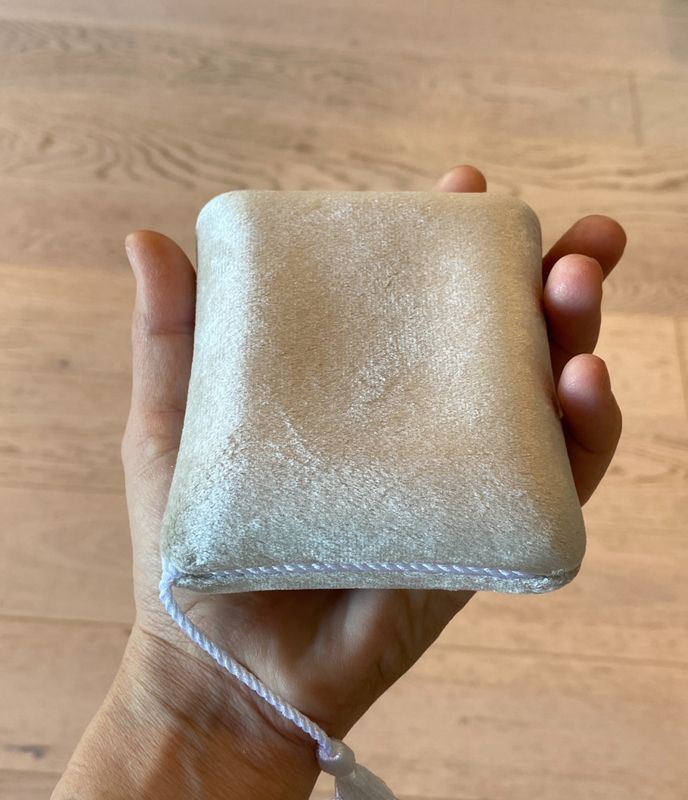 Fløyel smykkeboks hvit
